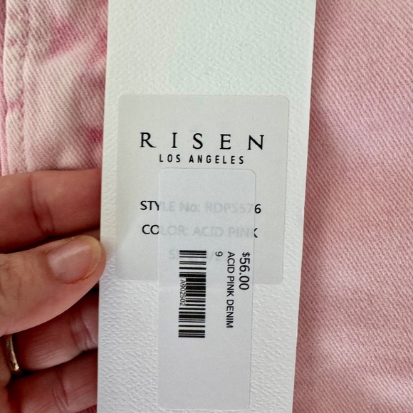 NWT Risen Pink Acid Wash High Waist Skinny Jeans Women's Size 9 29 - Picture 6 of 11